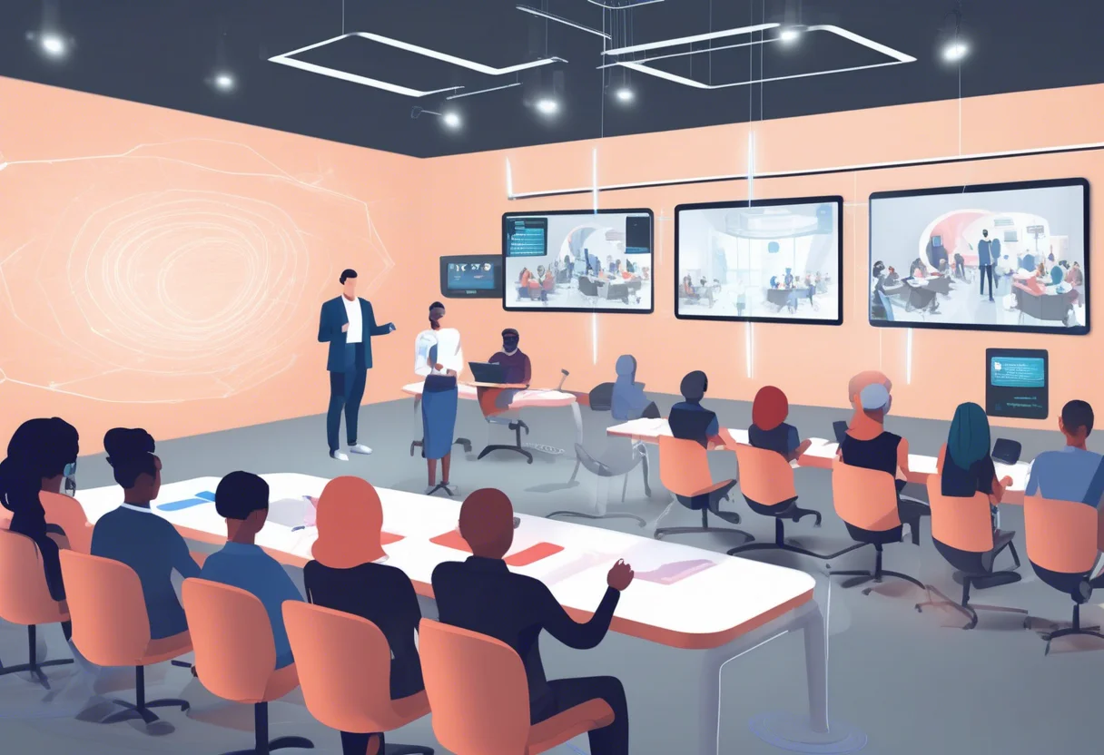 AI and VR technologies simulate real audiences, providing users with authentic feedback and pressure to enhance public speaking skills