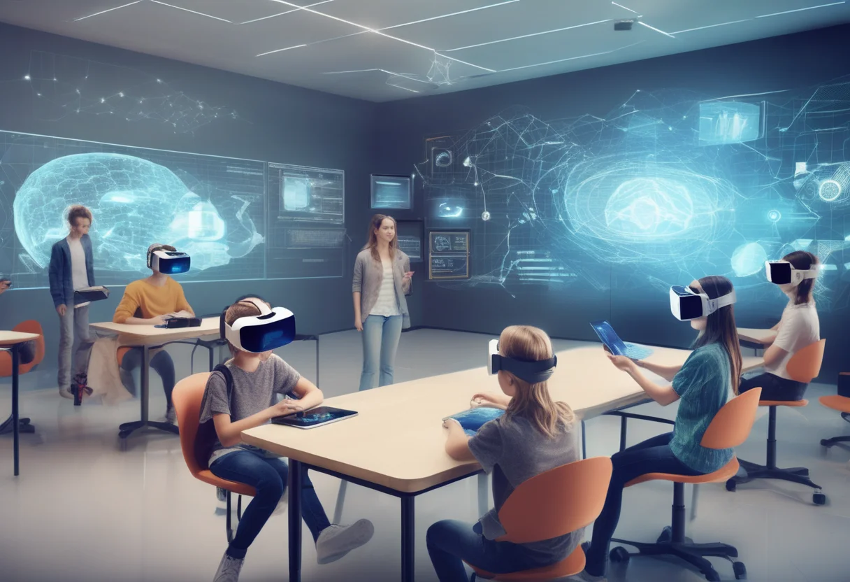 La IA genera experiencias de aprendizaje adaptativas al combinarse con realidad virtual y Big Data, personalizando el contenido según el rendimiento del usuario