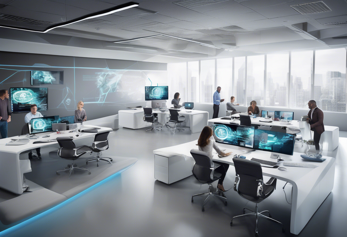 AI enhances employee engagement by providing interactive, personalized learning experiences and identifying areas for improvement through analytics