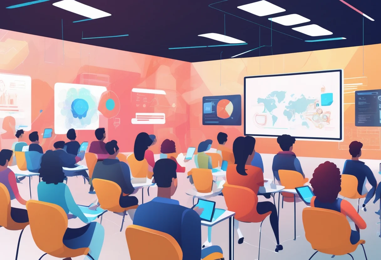 AI enhances public speaking by facilitating interactive Q&A sessions and adapting content dynamically based on audience engagement, keeping the audience interested and involved