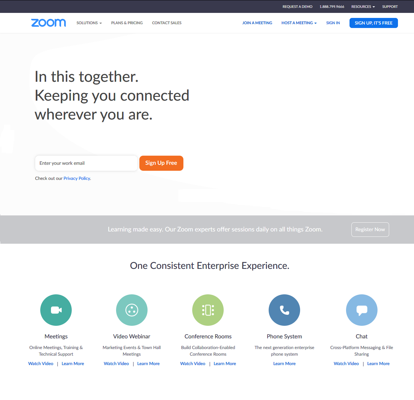Zoom's integration of video, audio, and chat into a single platform simplifies communication in hybrid work settings