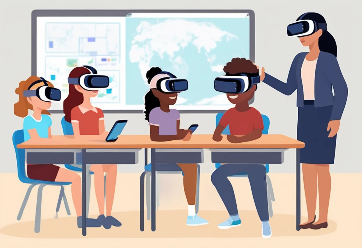 Challenges like cost, accessibility, and the need for curriculum updates complicate the implementation of VR in education