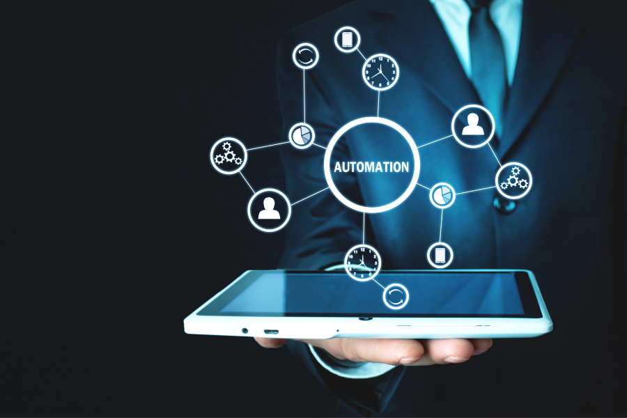 AI enhances HR efficiency by automating routine tasks and utilizing predictive analytics for talent management