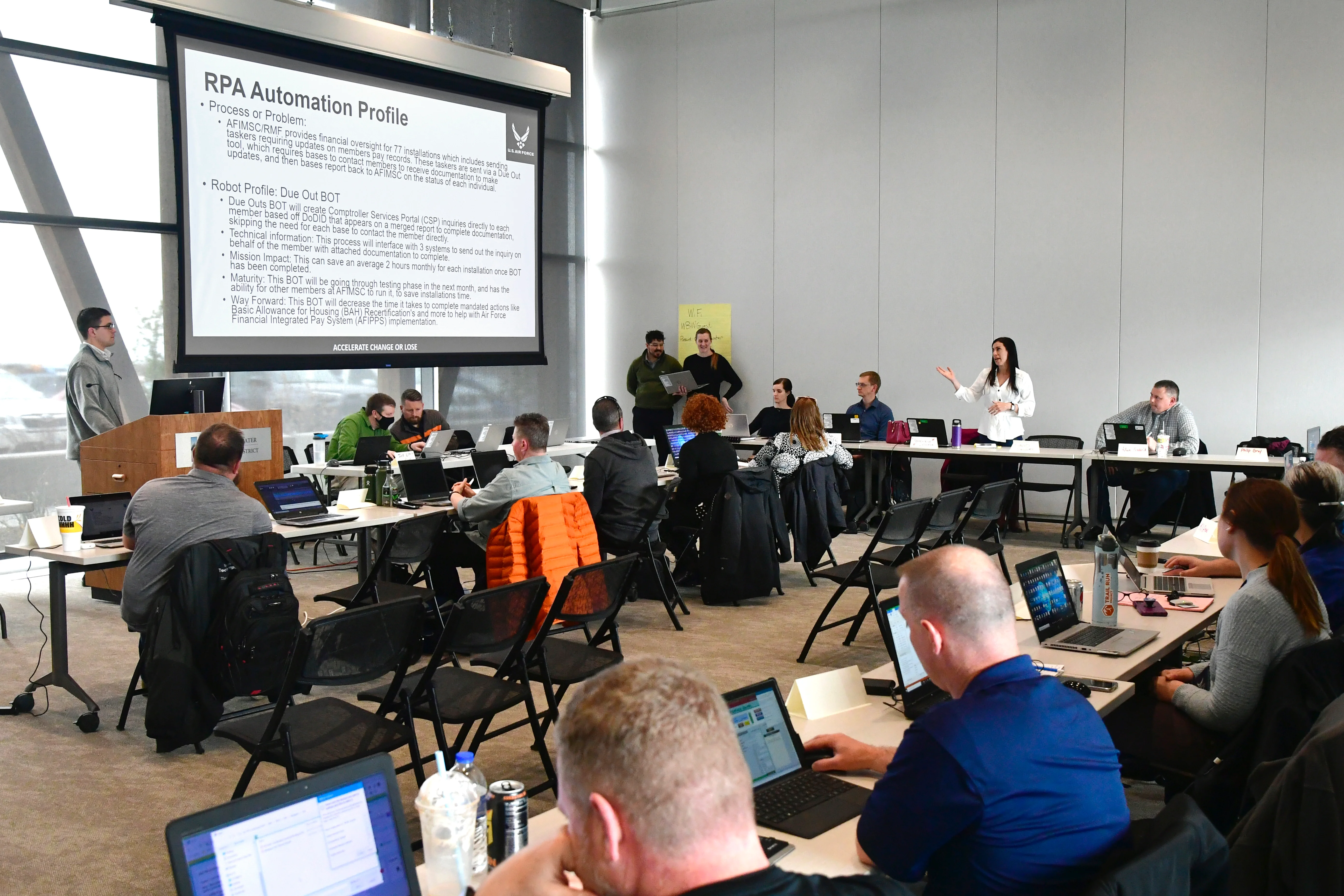 Automation in training allows companies to efficiently manage employee learning with minimal manual intervention, ensuring continuous and accessible education