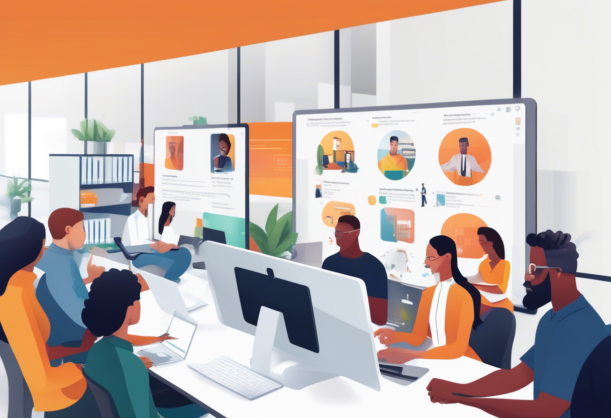 Moodle Workplace bietet Werkzeuge zur Förderung von Teamarbeit und Wissensaustausch durch Echtzeit-Kommunikation und Zusammenarbeit