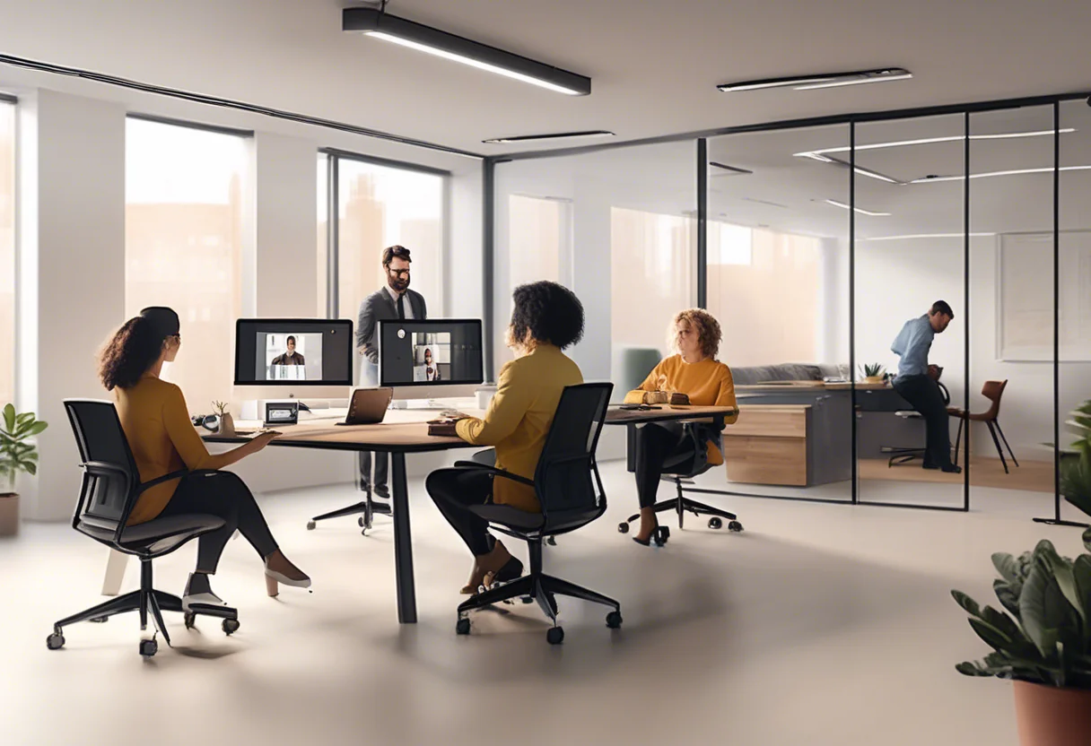 Many companies are shifting to a hybrid work model, blending office communication with remote flexibility