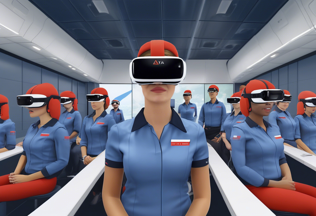 Delta Airlines leverages VR to safely and cost-effectively train crews for adverse weather, exemplifying the financial and practical benefits of immersive learning